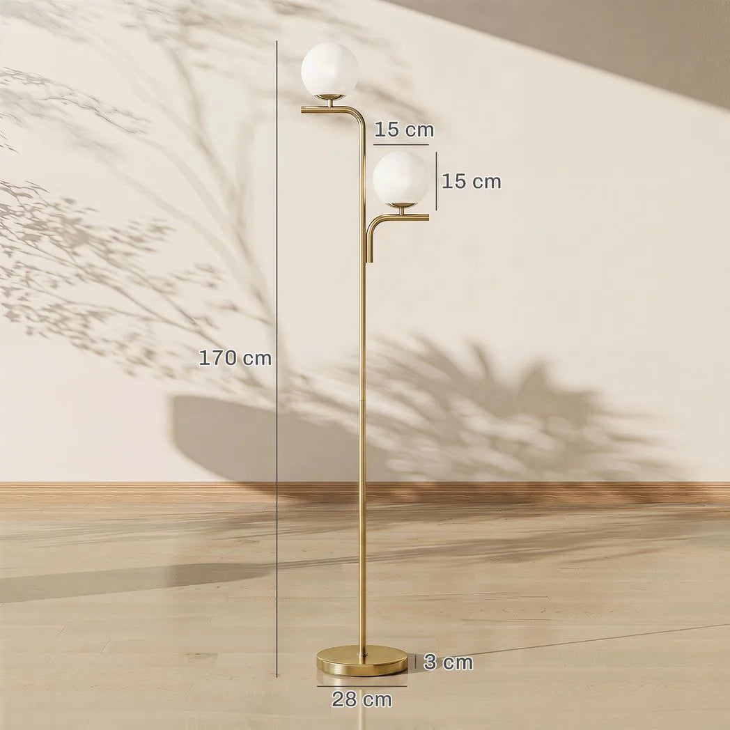 HOMCOM LED Floor Lamp, Modern Standing Lamp with 3 Colour Temperatures