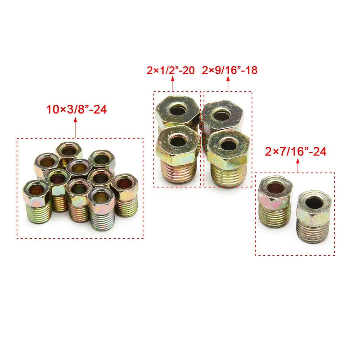 3 x 25ft Copper Nickel Brake Pipe Rolls, 3/16 Inch Tubing with 48 Pipe Nuts – Brake & Fuel Line Kit