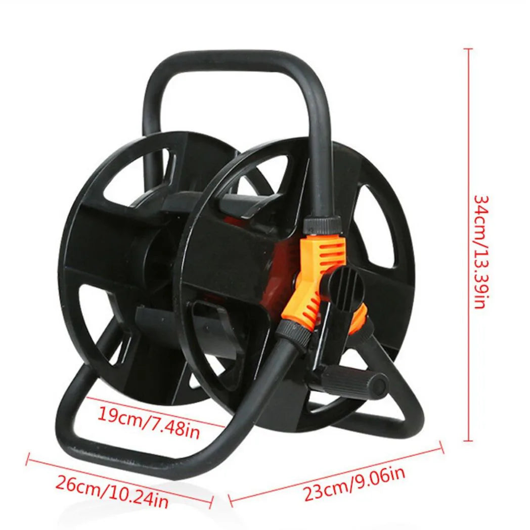Portable Garden Hose Pipe Reel Cart Free Standing Holder Water Hose 20m UK