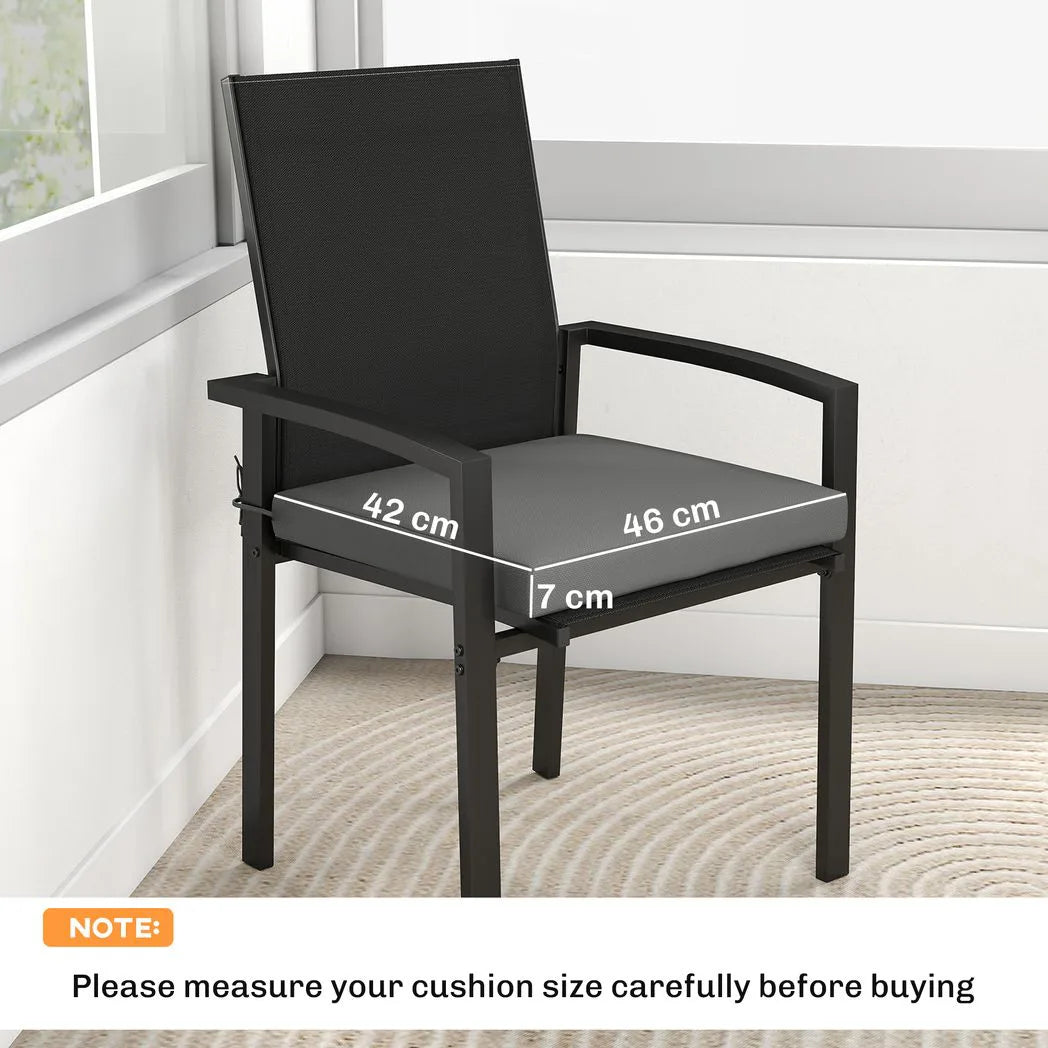 Outsunny Set of 6 Outdoor Seat Cushions with Machine Washable Cover