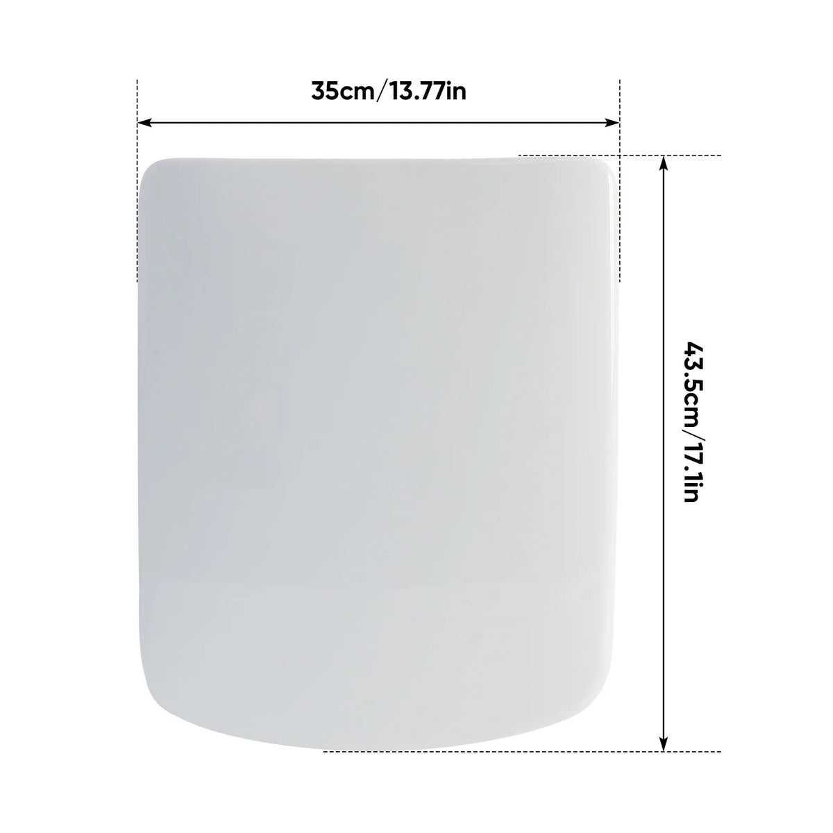 Soft Close Square Toilet Seat with Quick Release & Top-Fix Hinges – Anti-Bacterial, Heavy Duty, Gloss White
