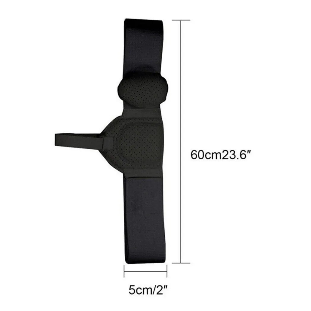 Inguinal Groin Hernia Support Belt for Men – Adjustable Removable Truss Brace, Black