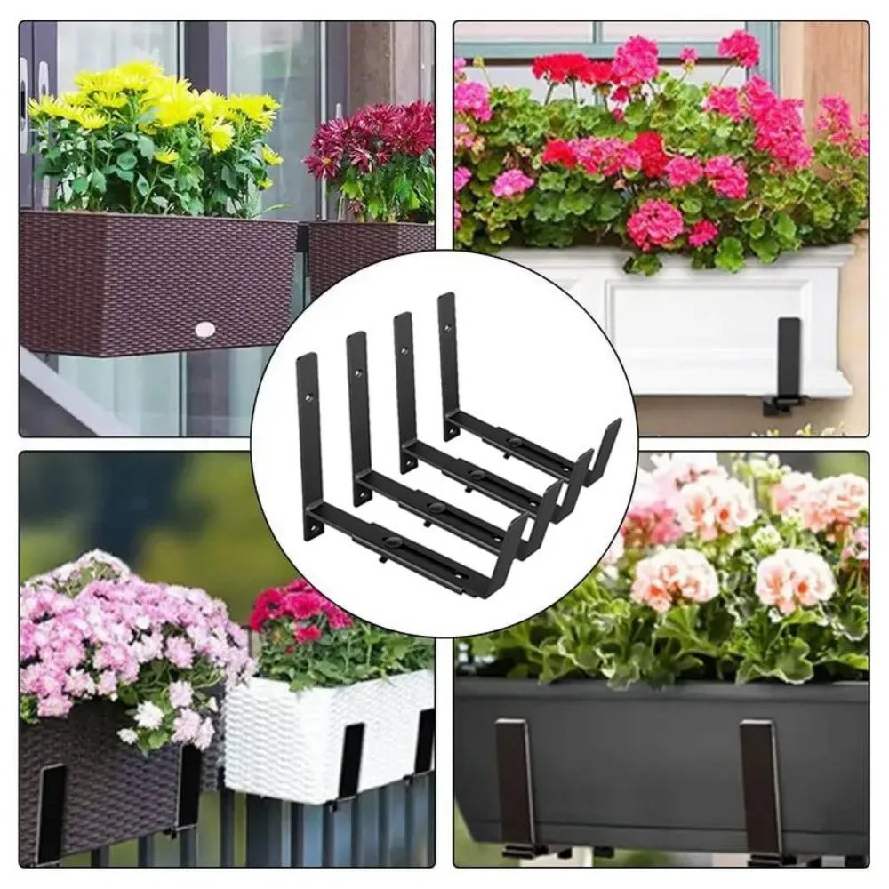 Adjustable Window Box Brackets – 4 Pcs