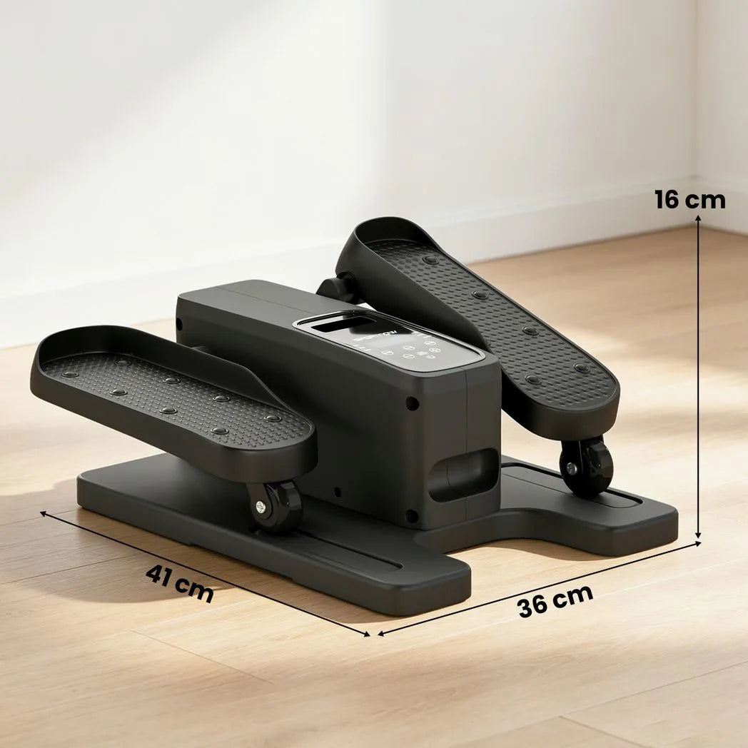 SPORTNOW Under Desk Elliptical Machine with 12 Speeds, Remote Control & LED Monitor – Home & Office Pedal Exerciser