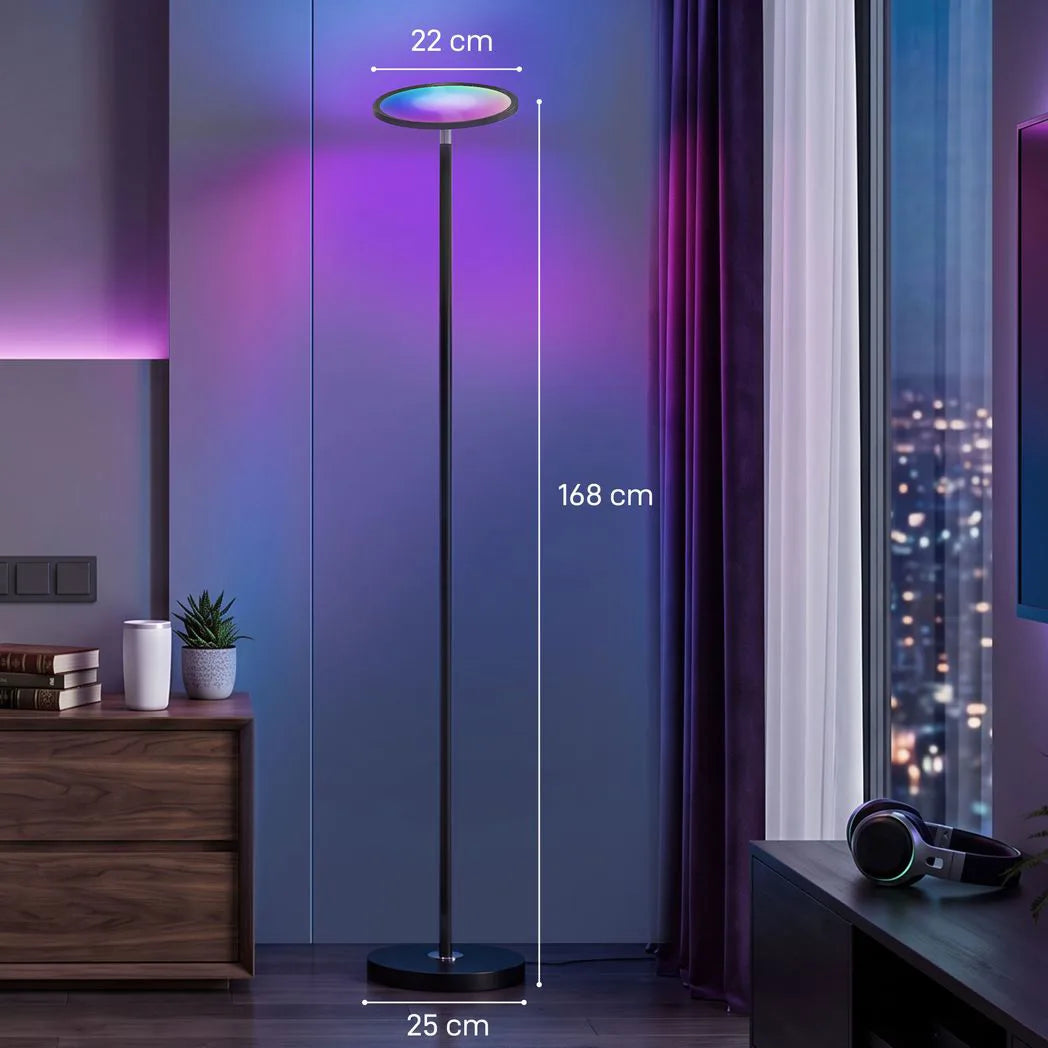 HOMCOM Uplighter Floor Lamp with Tuya App and Music Sync