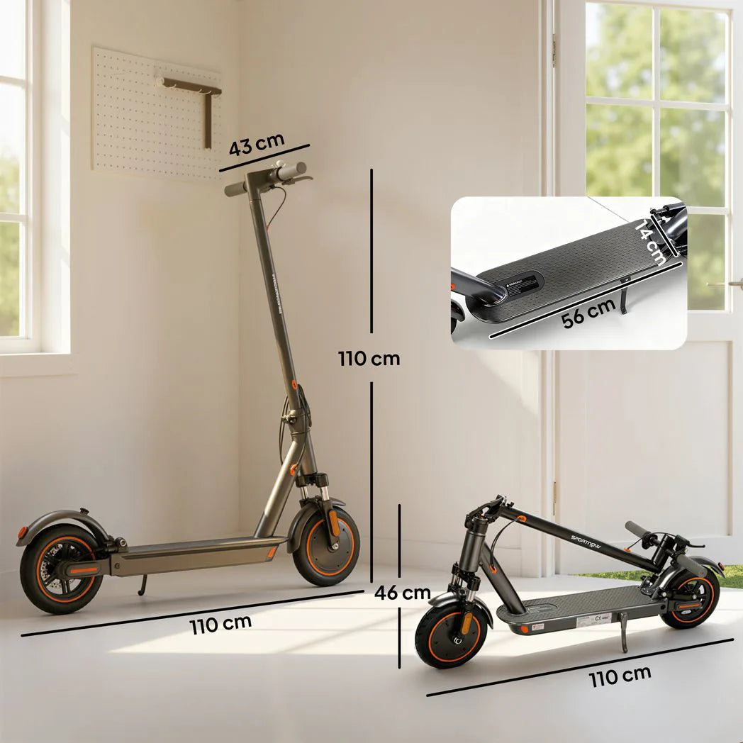 SPORTNOW Foldable Electric Scooter with 350W Motor, 25km/h Top Speed & Dual Brakes – Adult Commuter E-Scooter