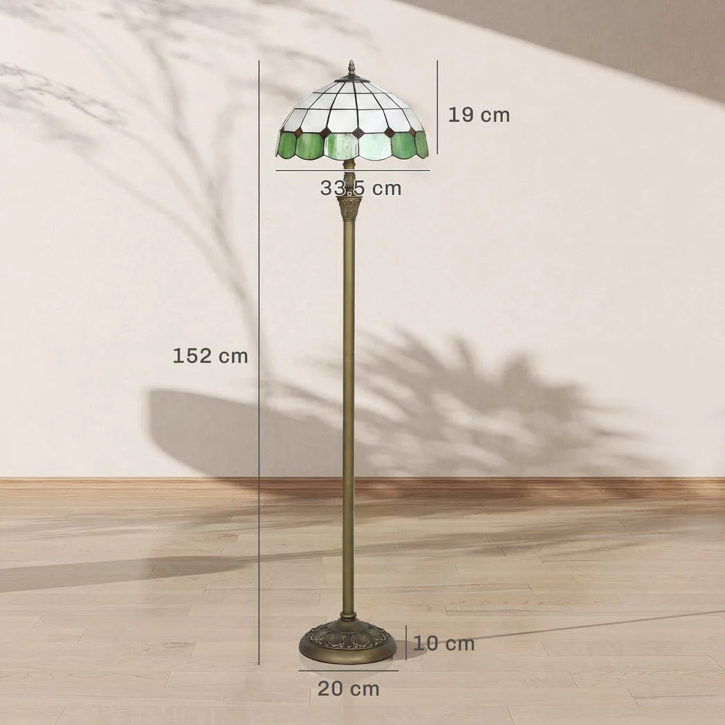 HOMCOM 152cm Tiffany-Style Floor Lamp