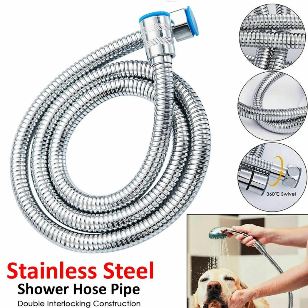 Shower Hose 3m Chrome | Shower Hose Flexible | Hose for Shower Stainless Steel