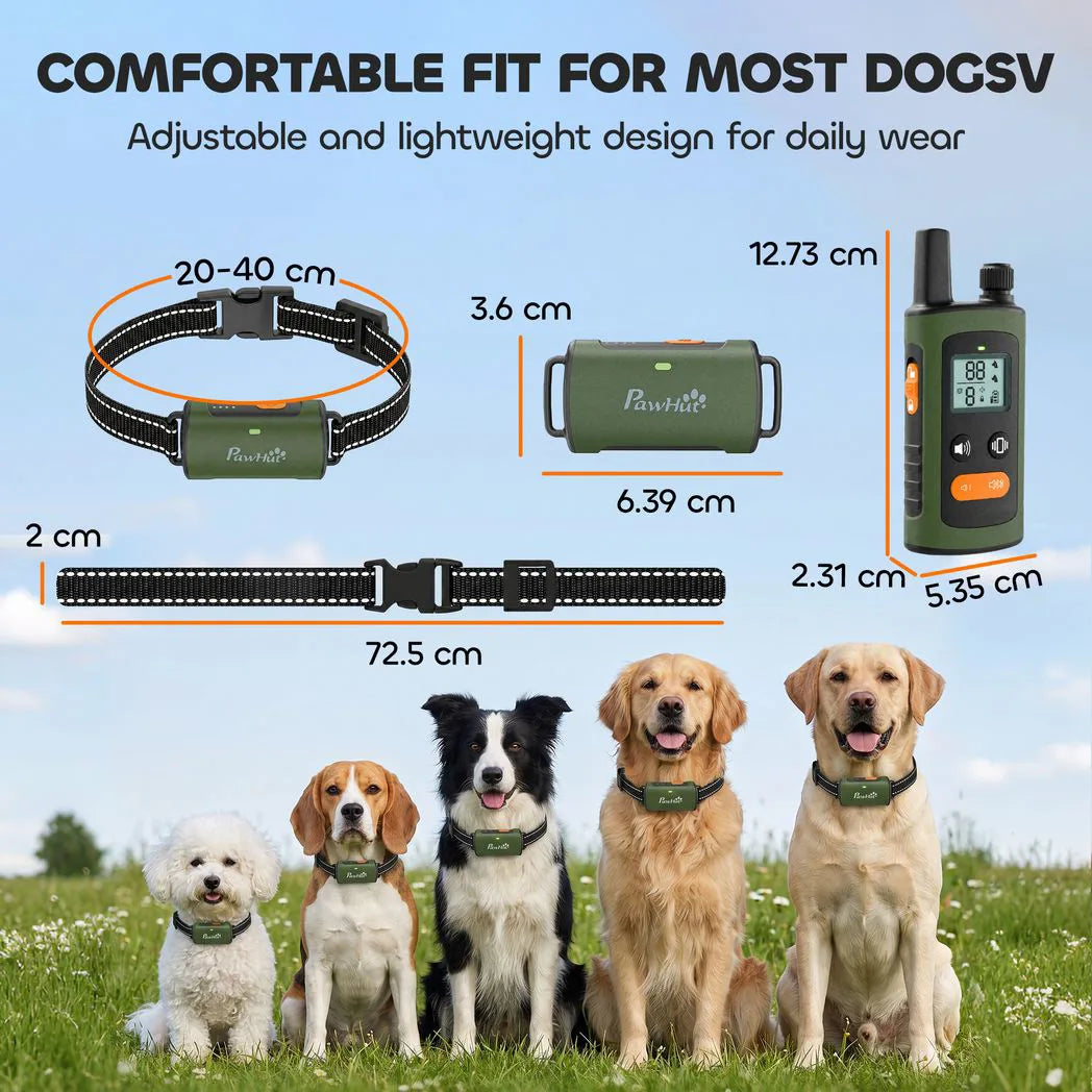 PawHut Dog Training Collar with 3200ft Remote, 3 Modes & IPX7 Waterproof Receiver – Rechargeable Anti-Barking