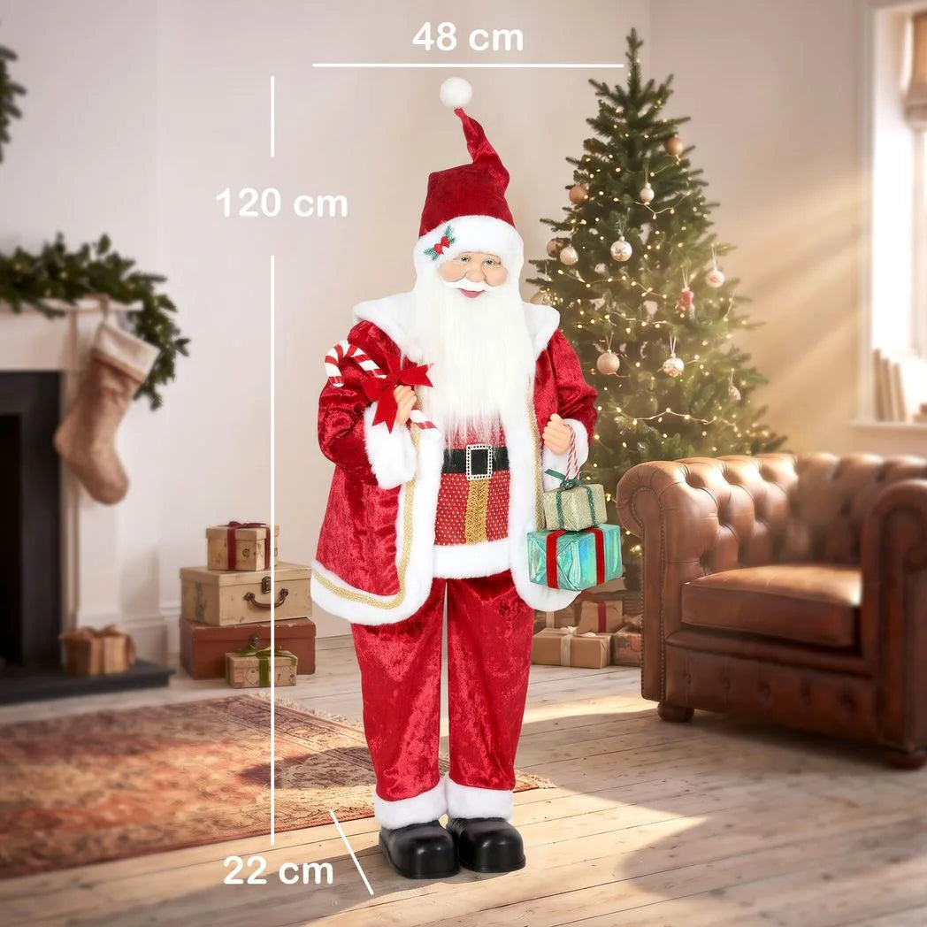 HOMCOM 120cm Life Size Singing Dancing Santa Claus