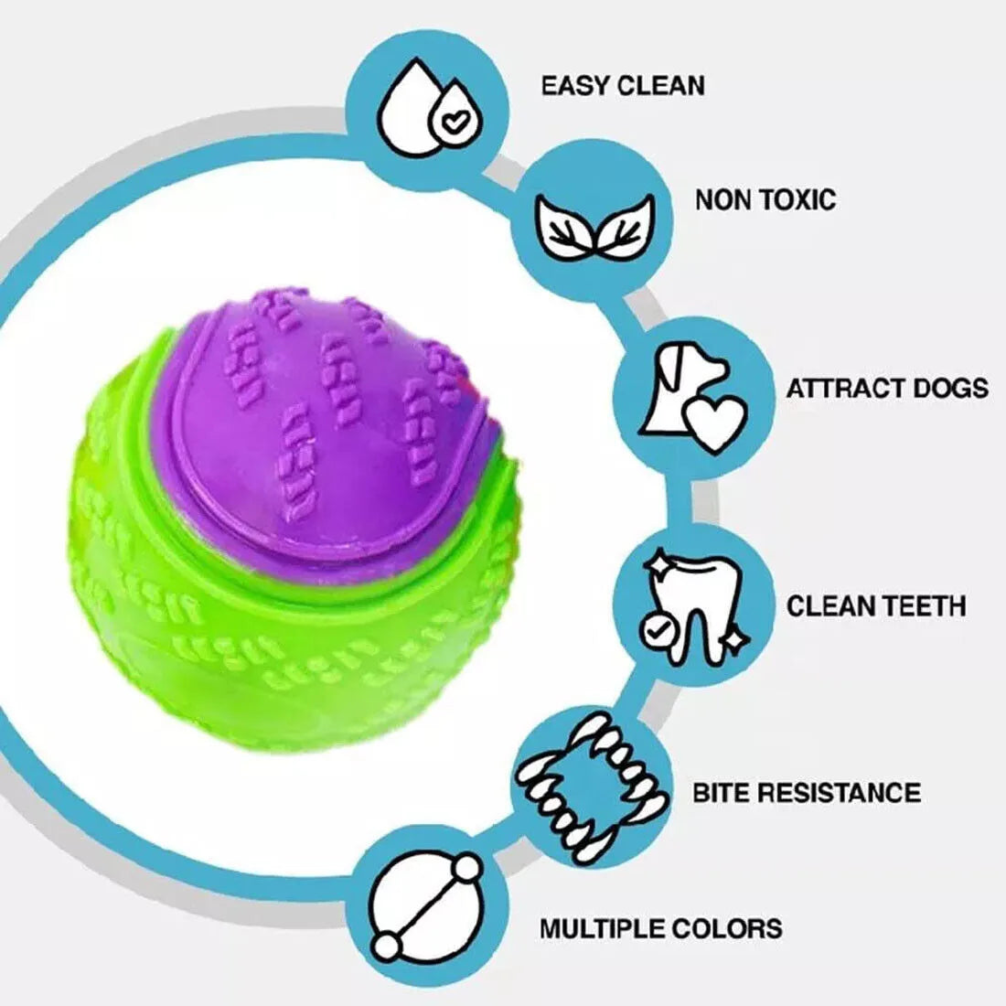 Scooby-Doo Squeaky Dog Balls, Set of 8 – Durable TPR Interactive Chew and Fetch Toys, Assorted Colours