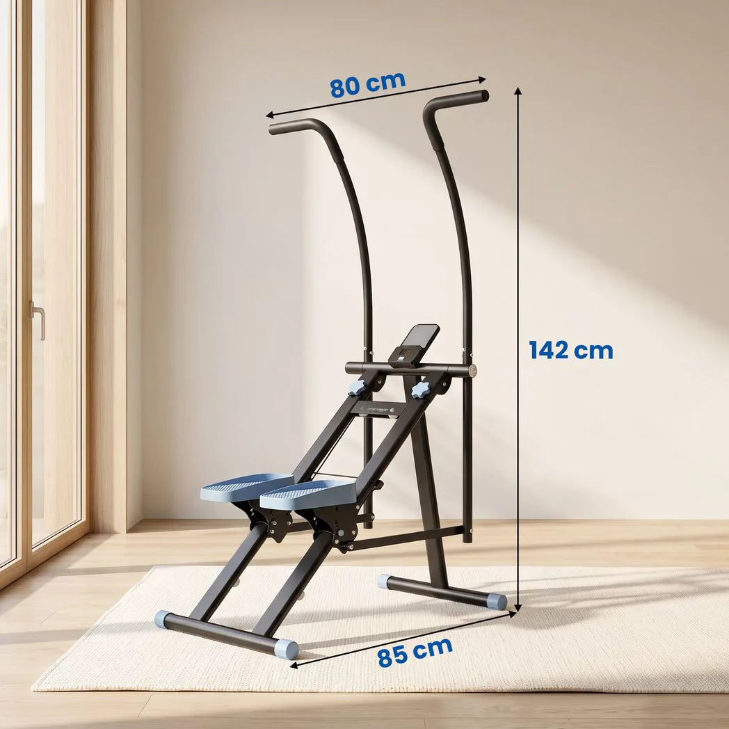 SPORTNOW Stair Stepper Vertical Climber with LCD Monitor & 3 Adjustable Pedal Heights – Full-Body Home Gym Cardio