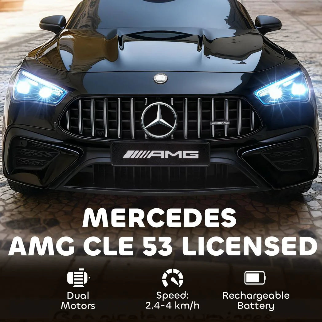 AIYAPLAY Licensed Mercedes-AMG 12V Kids Ride-On Car with Remote Control, USB & MP3 – Ages 3–6, Black