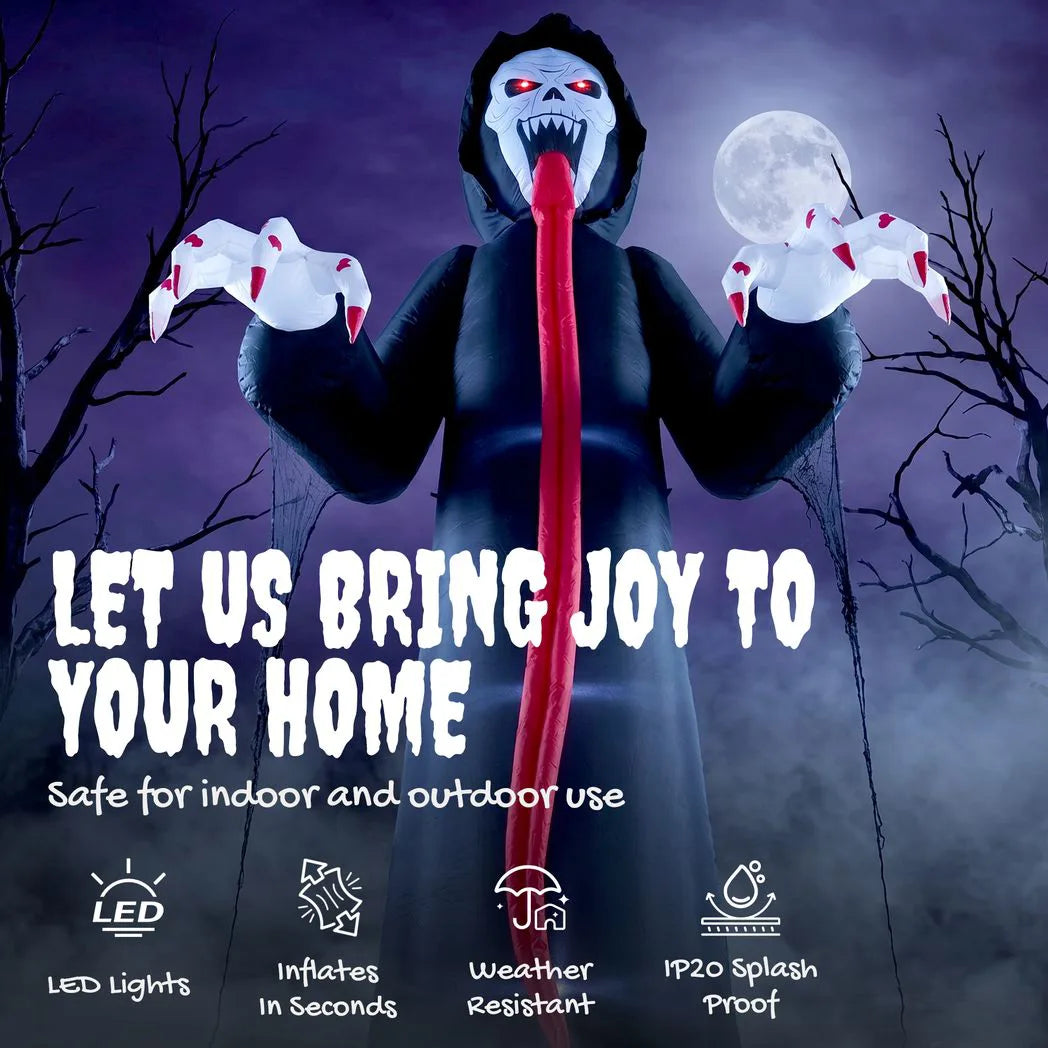 Outsunny 10 FT Halloween Inflatable Skeleton