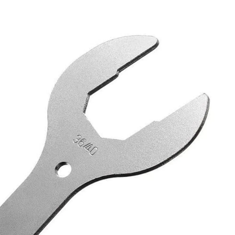 Ultra-Thin Double Open-End Hub Cone Wrench, 30/32/36/40mm – Slim Bicycle Hub and Pedal Spanner, Silver