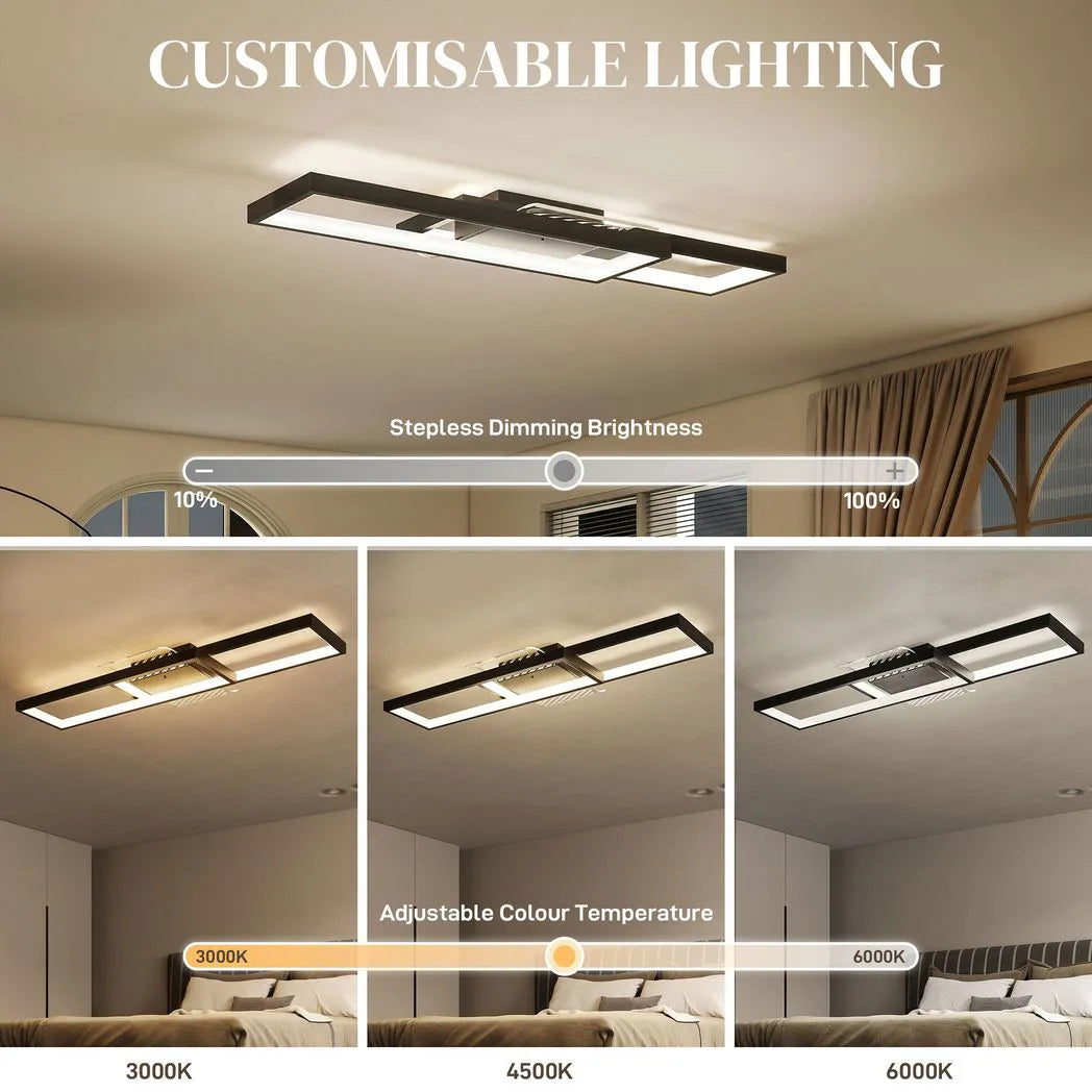 HOMCOM LED Ceiling Light, Modern Dimmable Ceiling Light with Wall Switch & Remote Control