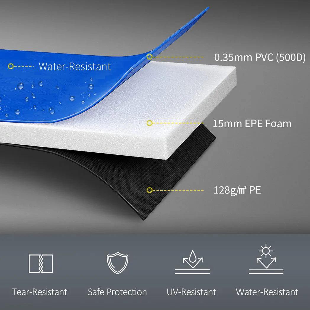 HOMCOM 12ft Trampoline Spring Cover with EPE Foam Padding – Replacement Safety Pad Surround, Multicoloured