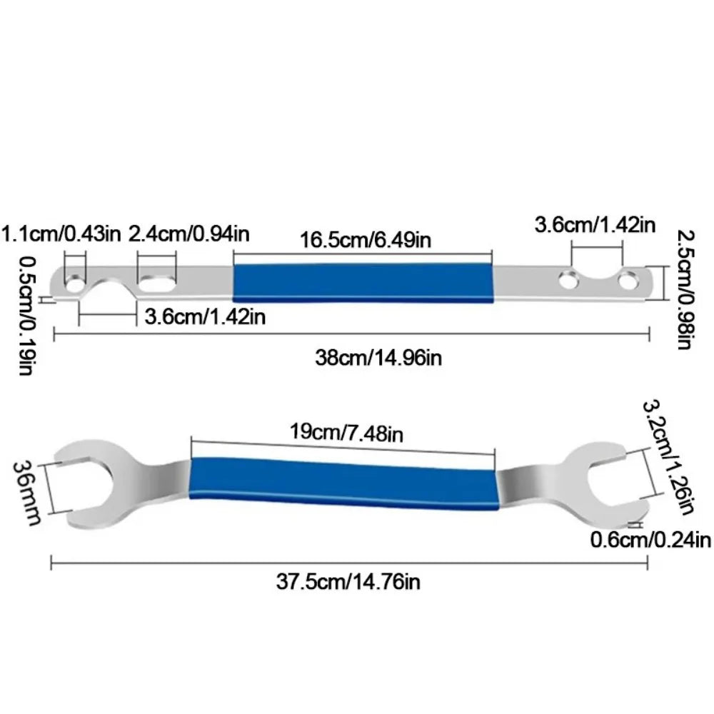 Fan Clutch Wrench Set, 32mm & 36mm with Pulley Holding Tool – Fan Clutch Removal Kit for BMW, Ford & GM