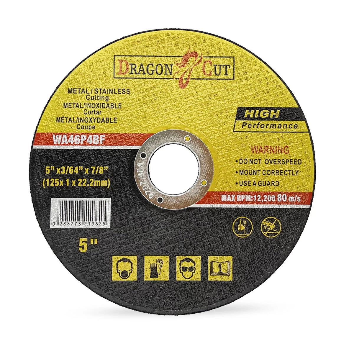 50 x Ultra Thin 125mm Metal Cutting Discs, 1mm – Angle Grinder Cut-Off Wheels for Steel & Stainless, Yellow
