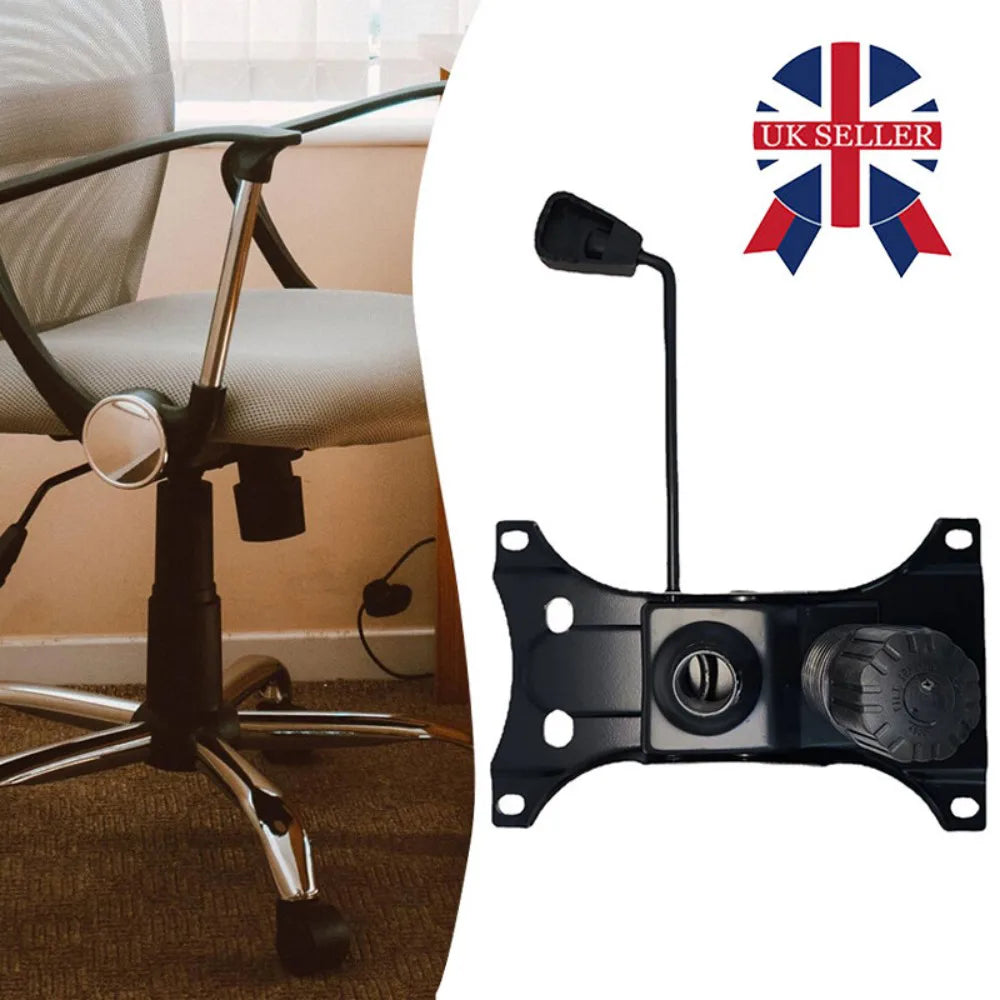 Replacement Office Chair and Stool Tilt Mechanism with Lock Lever and Base Plate – Repair Part, Medium