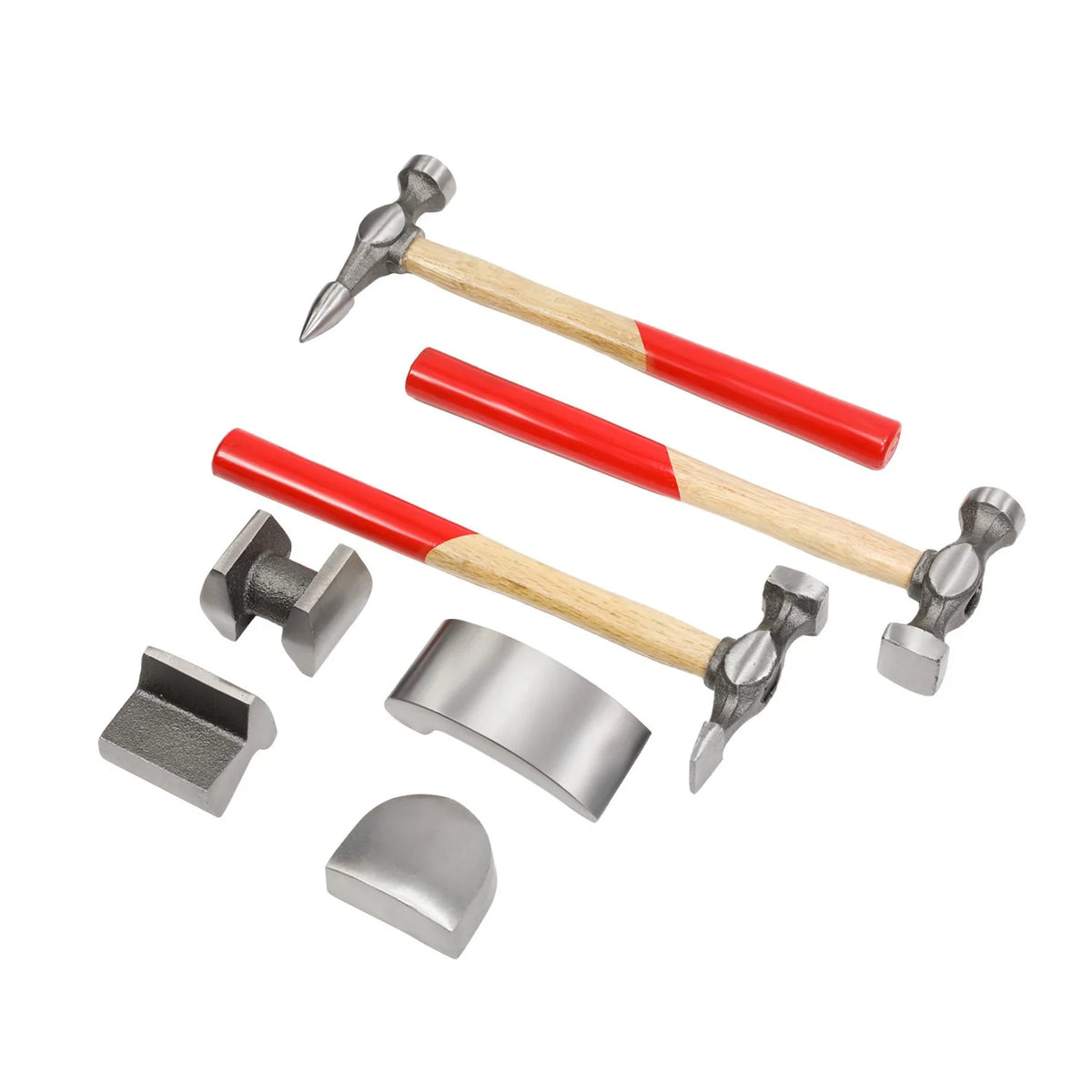 7-Piece Auto Body Repair Kit – Panel Beating Hammer and Dolly Set with Storage Case for Dents & Dings