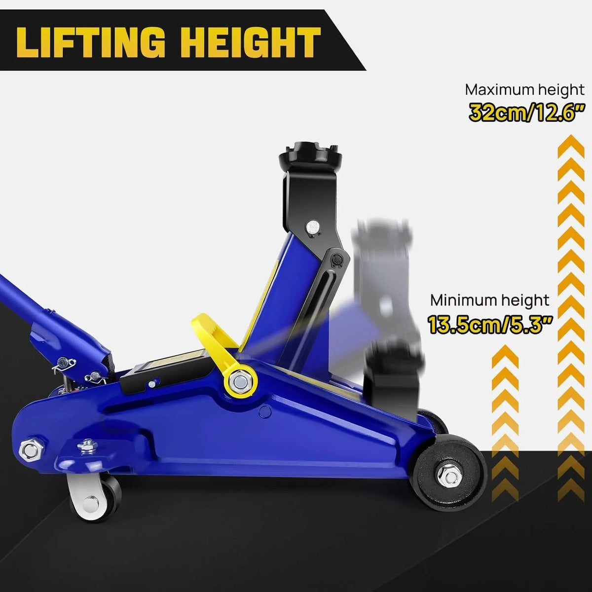 Trolley Jack 2 Ton Low Profile Hydraulic Floor Jack – Garage Car and Van Lifting, Blue