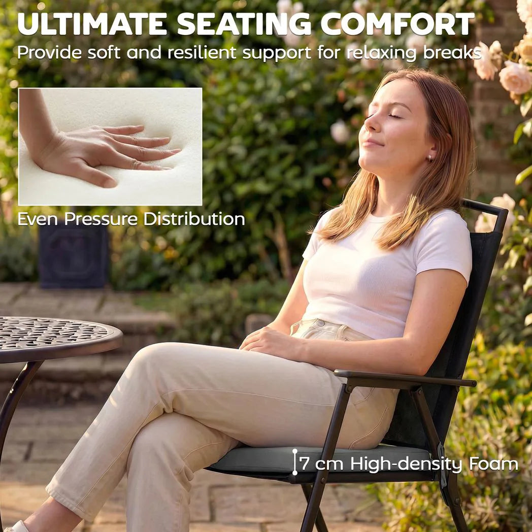 Outsunny Set of 6 Outdoor Seat Cushions with Machine Washable Cover