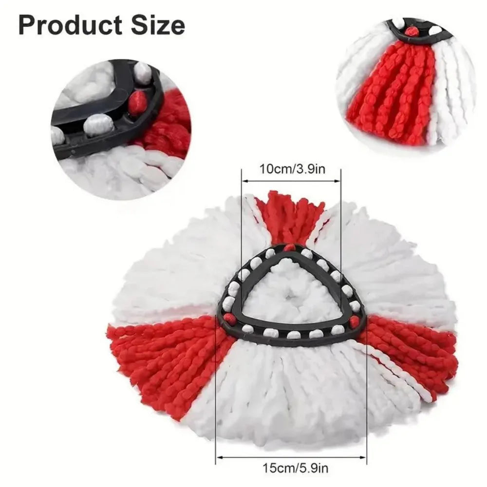 6 Pack Microfibre Replacement Mop Heads for Vileda and O-Cedar Spin Mop Systems – Wet and Dry Mopping