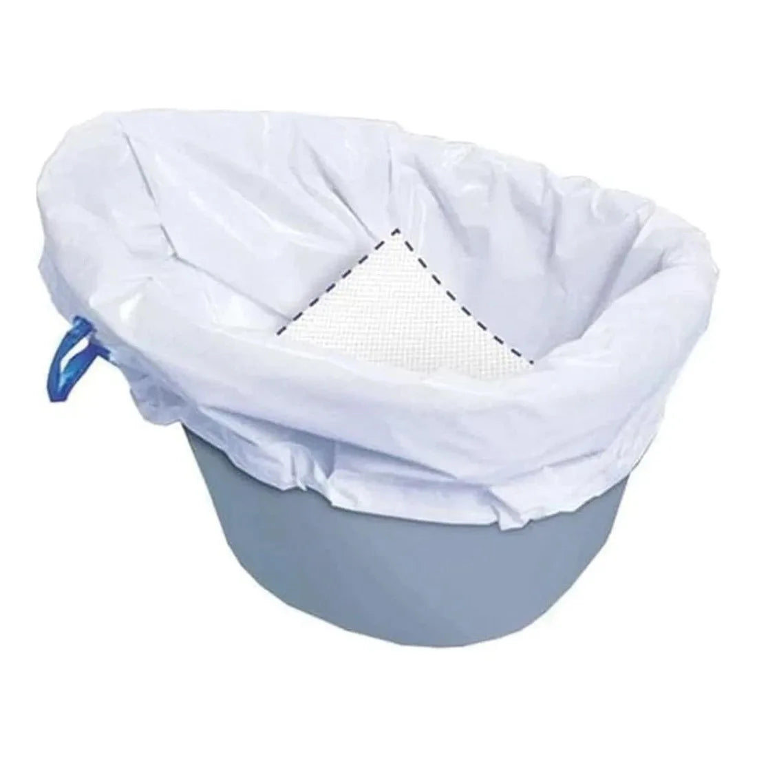 Pack of 160 Commode Liners with Absorbent Pads – Odourless Disposable Toilet Bags, Universal Fit, 53 x 40cm