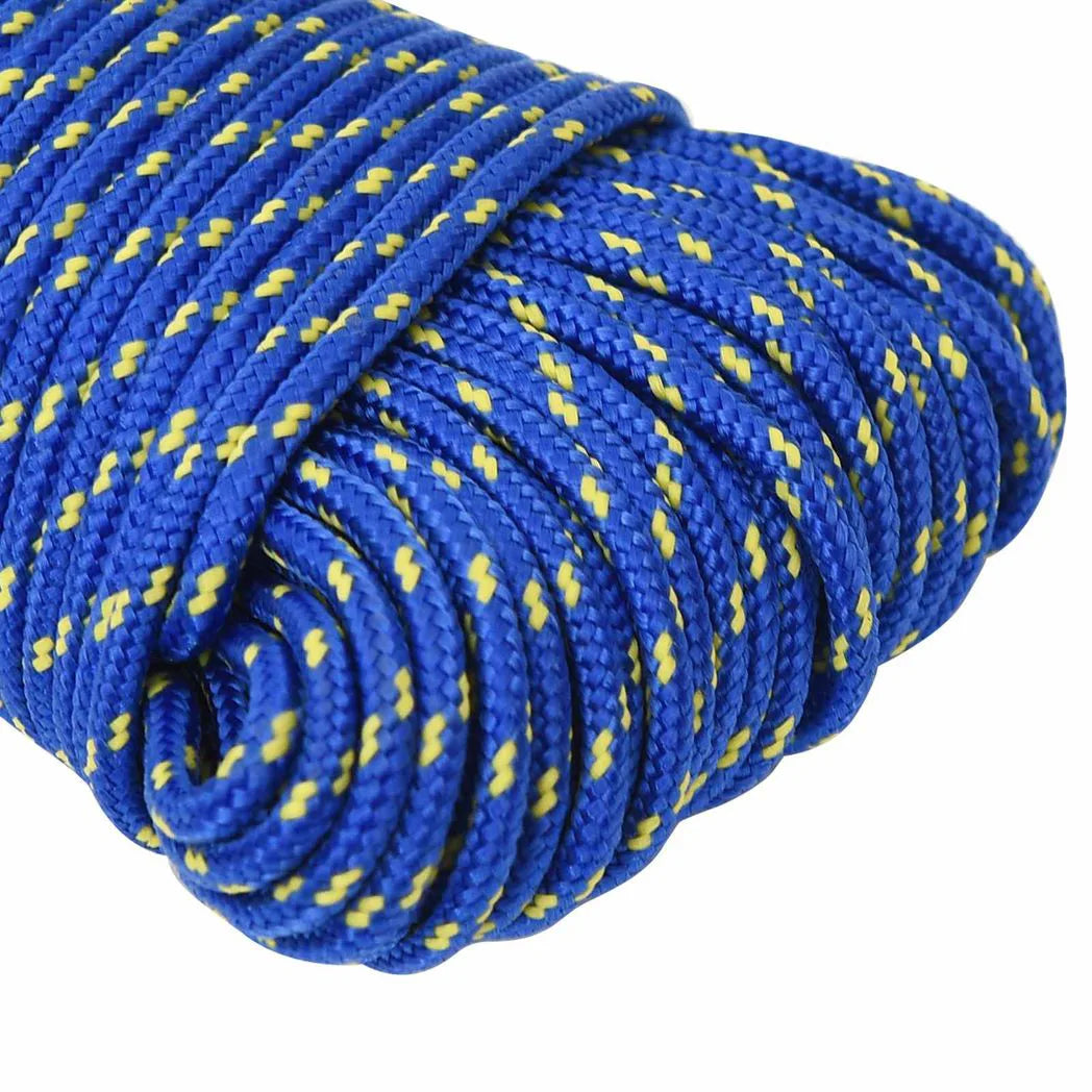 vidaXL Multipurpose Utility Rope 5 mm 250 m Blue PP 150 kg Max Load