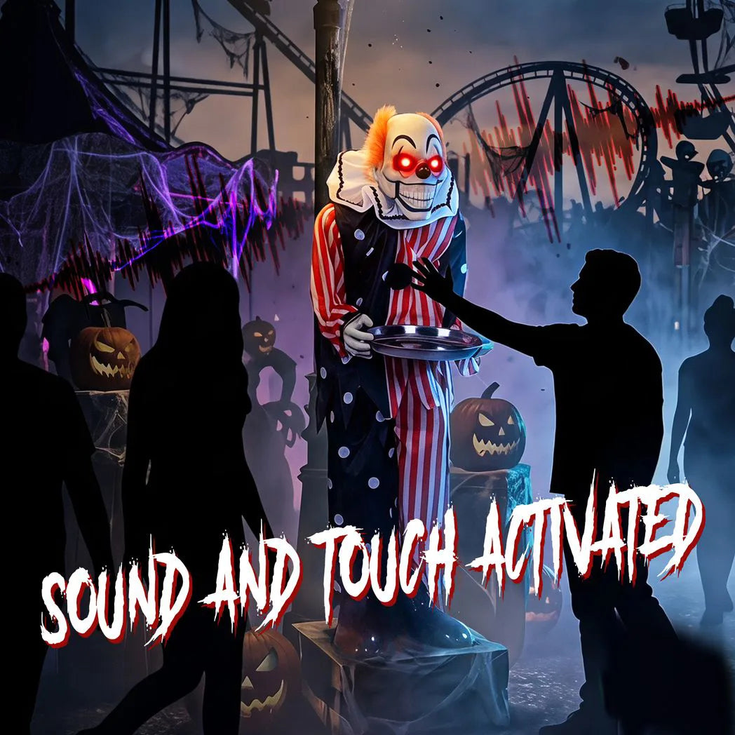 HOMCOM Animated Clown – Sound & Touch Activated