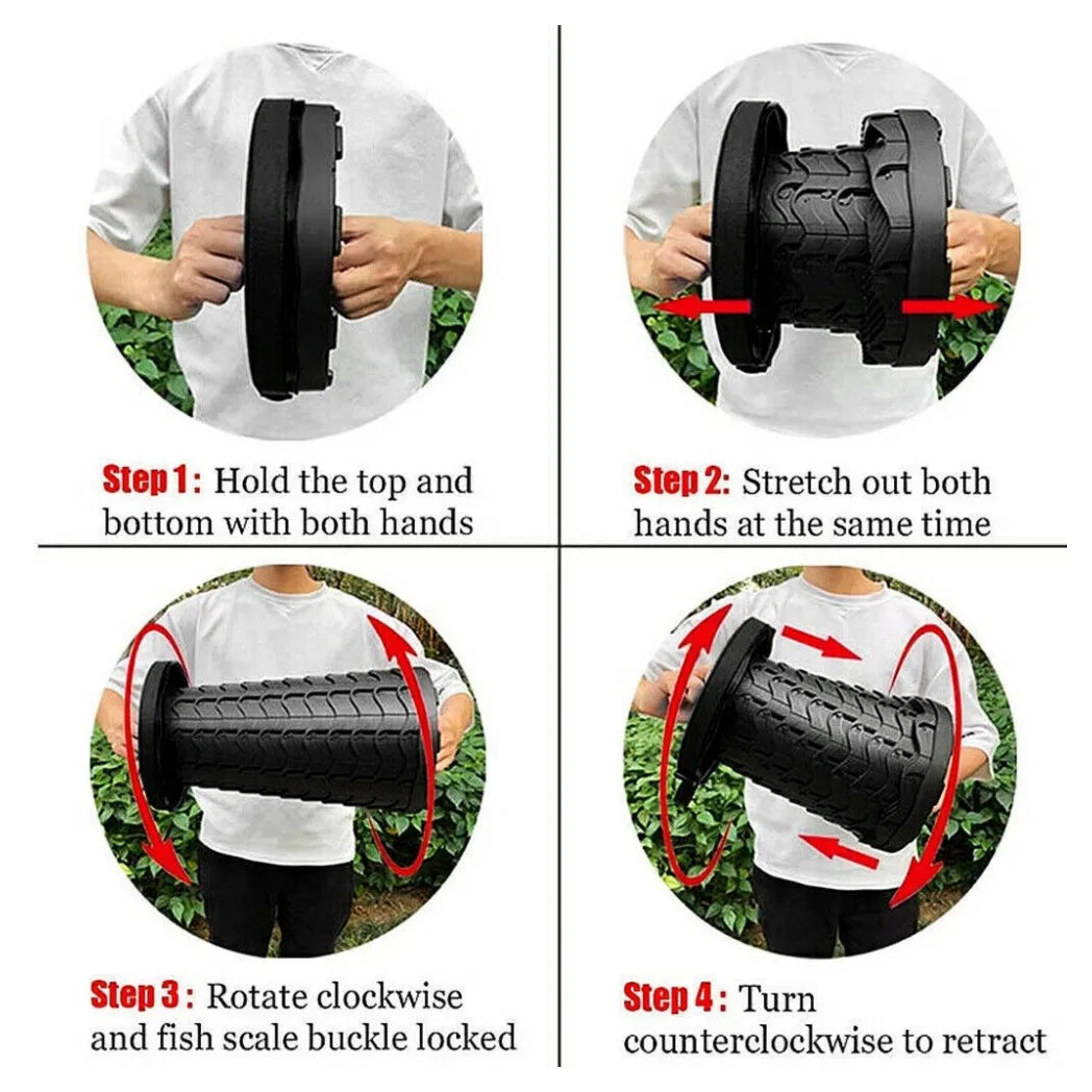 Folding Stool Portable Telescoping Seat Retractable Camping Adjustable UK