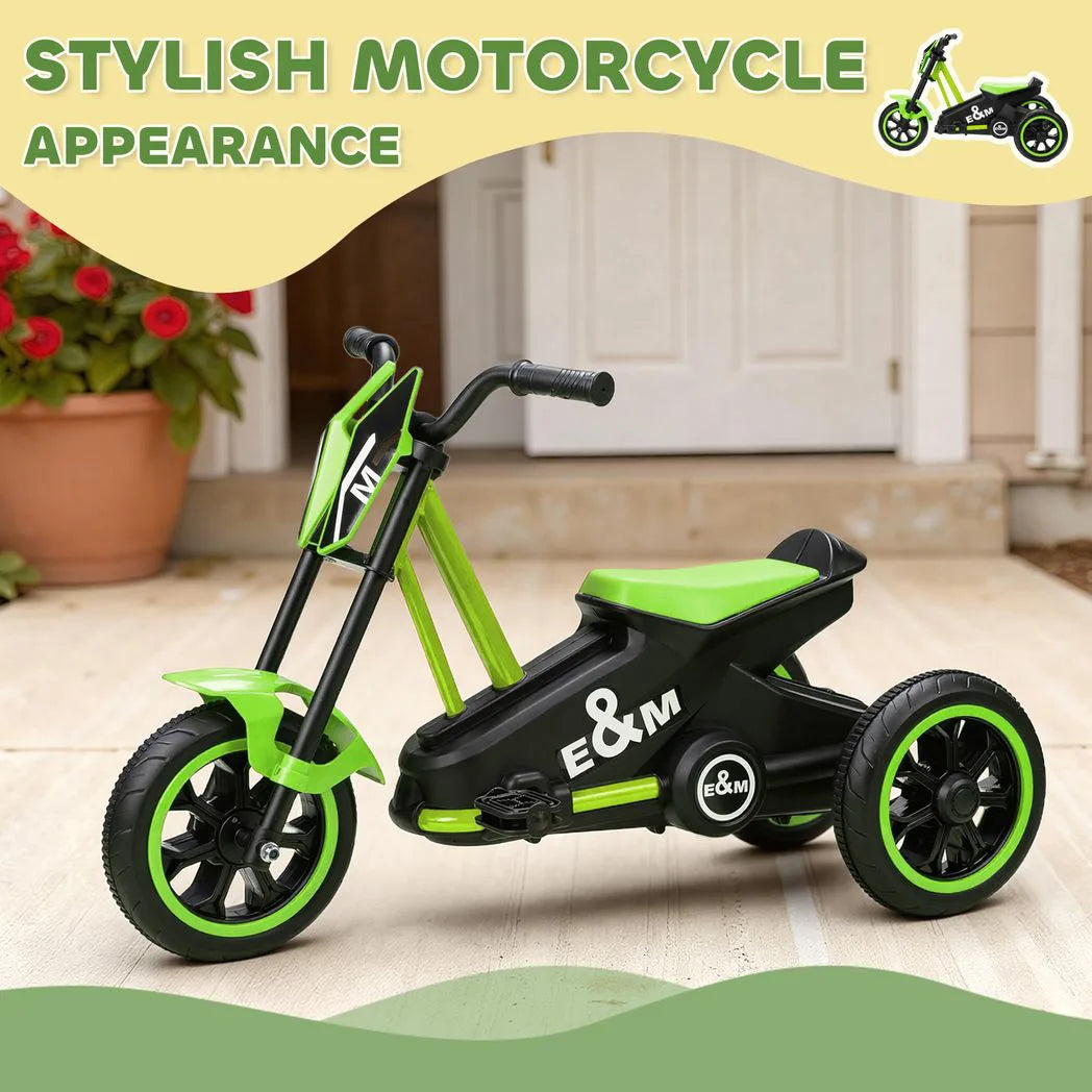 AIYAPLAY Kids Tricycle Baby Trike with Steel Frame – 3 Wheel Toddler Balance Bike for Indoor & Outdoor, Green