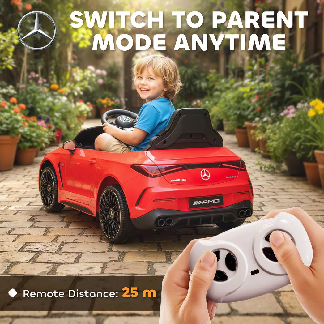 AIYAPLAY Licensed Mercedes-AMG 12V Kids Electric Car with Dual Motors & Remote Control – Ride-On, Red