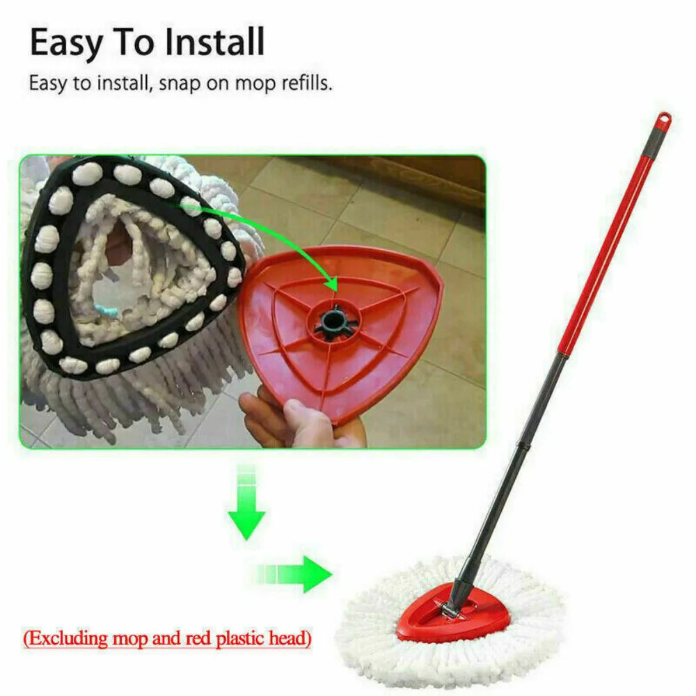 6 Pack Microfibre Replacement Mop Heads for Vileda and O-Cedar Spin Mop Systems – Wet and Dry Mopping