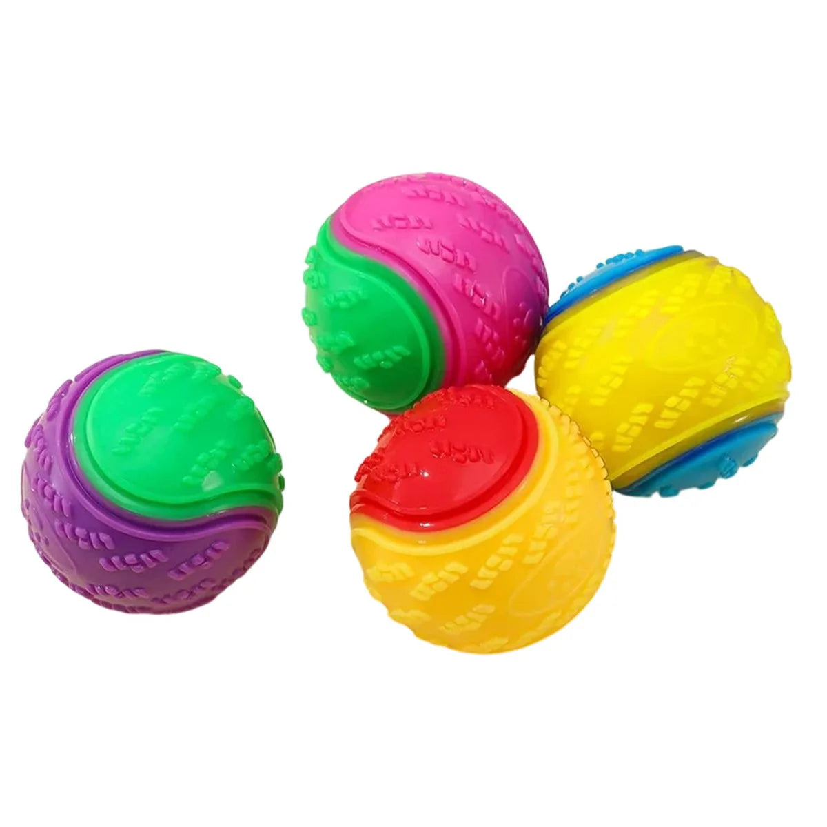 Scooby-Doo Squeaky Dog Balls, Set of 8 Durable Rubber Toys – Interactive Play & Teeth Cleaning