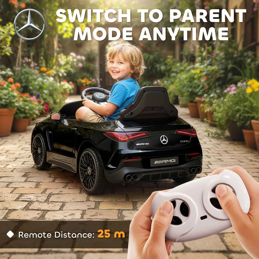 AIYAPLAY Licensed Mercedes-AMG 12V Kids Ride-On Car with Remote Control, USB & MP3 – Ages 3–6, Black