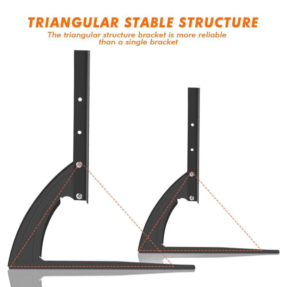 Universal Tabletop TV Stand Base for 27–65 Inch Screens – Heavy-Duty Iron VESA Pedestal Mount, Black