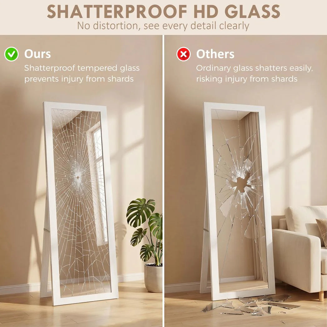 HOMCOM 37 x 157 cm Full Length Mirror – White