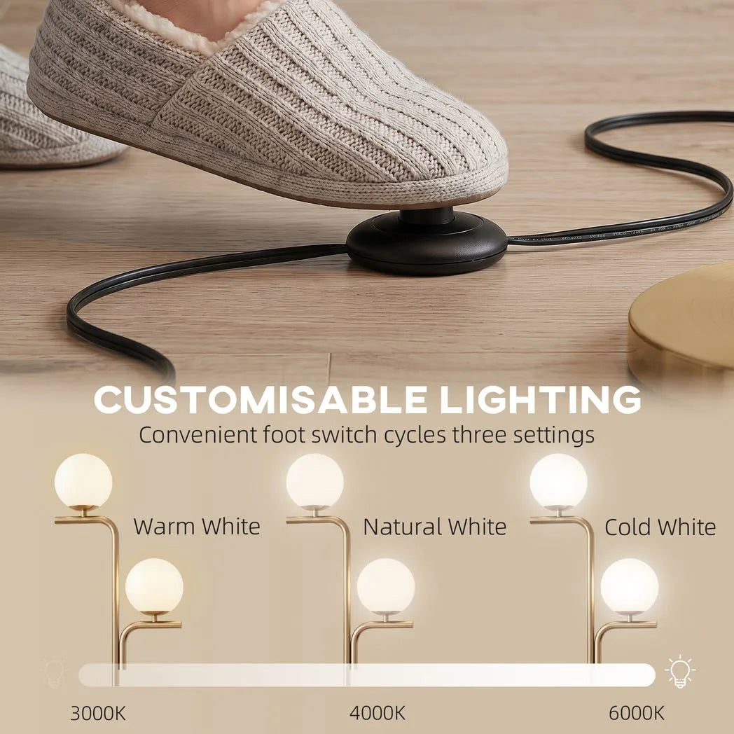 HOMCOM LED Floor Lamp, Modern Standing Lamp with 3 Colour Temperatures