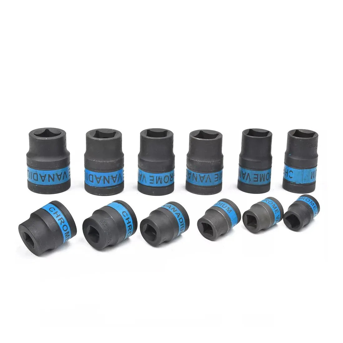 Heavy Duty 1/2 Inch Ratchet Socket Set, 8-32mm Metric with Extension Bars and Metal Case – Garage Tool Kit