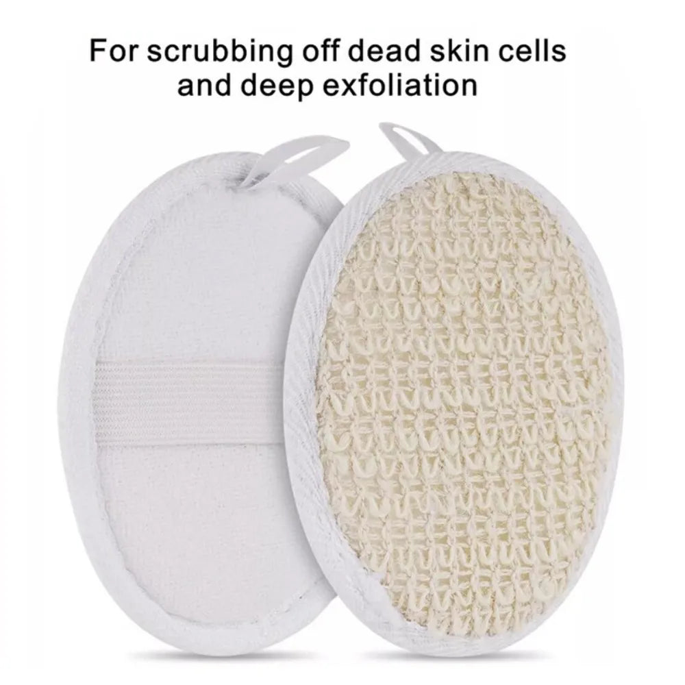 7-Piece Back Lotion Applicator Set with Beech Wooden Handle, Foam Pads and Bath Brush – 2-in-1 Body Care Tool