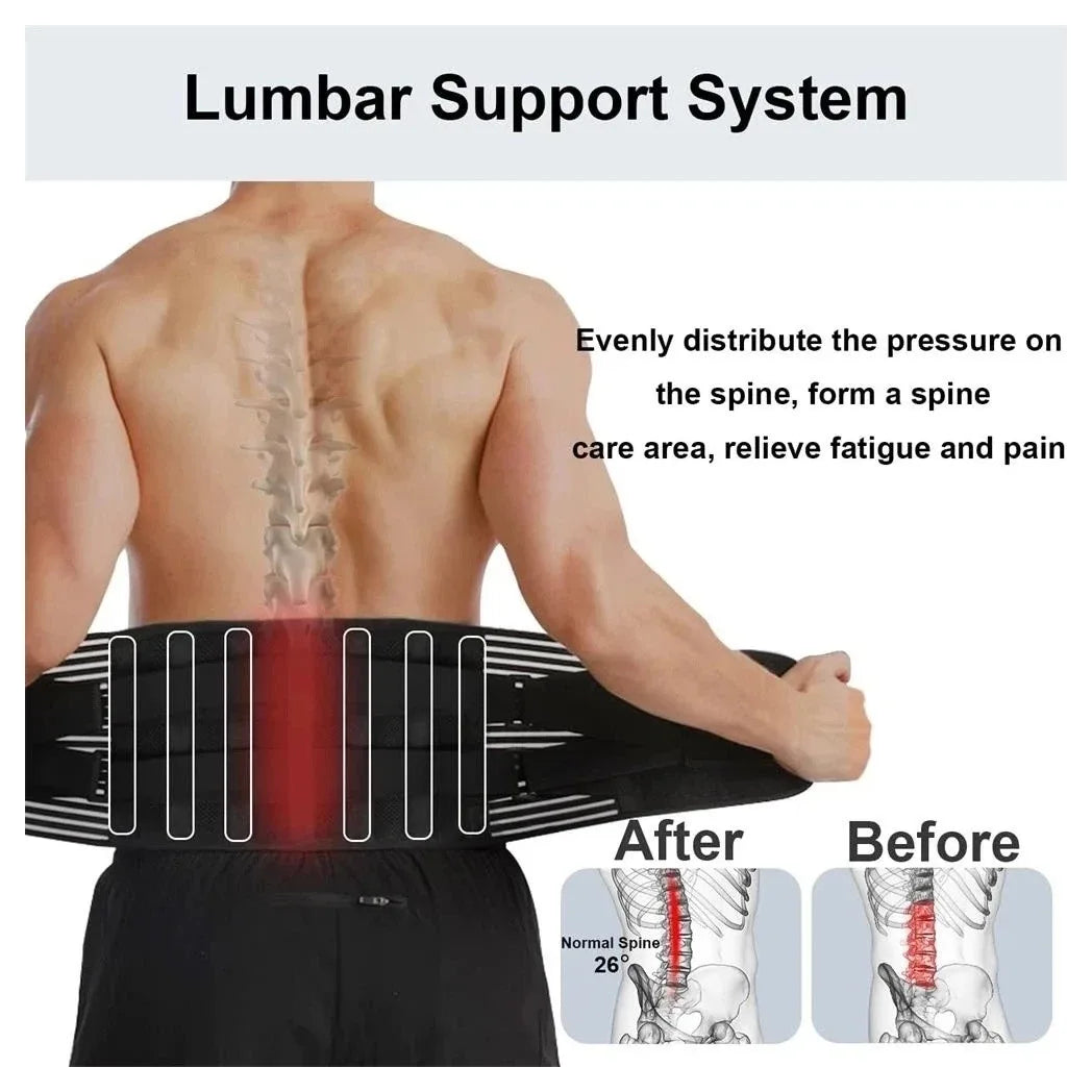 Adjustable Lower Back Brace Lumbar Support Waist Belt For Men Women Pain Relief Waist Belt L Size (US Logistics only For USPS.TK/TMEU only For self-pickup)