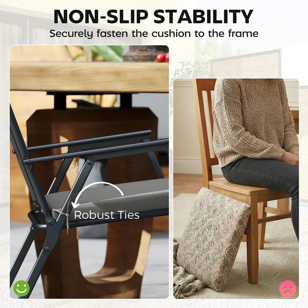 Outsunny Set of 6 Outdoor Seat Cushions with Machine Washable Cover