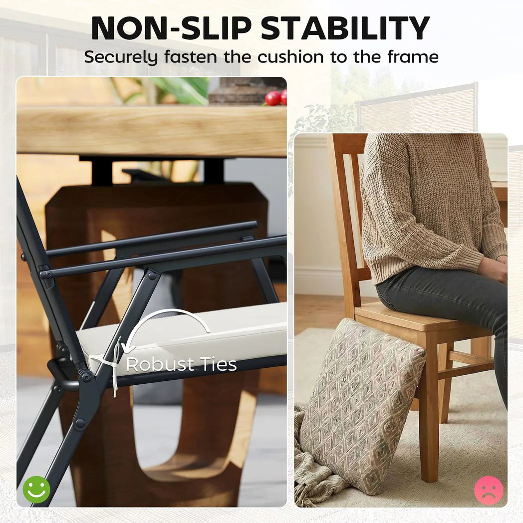 Outsunny Set of 6 Outdoor Seat Cushions with Machine Washable Cover