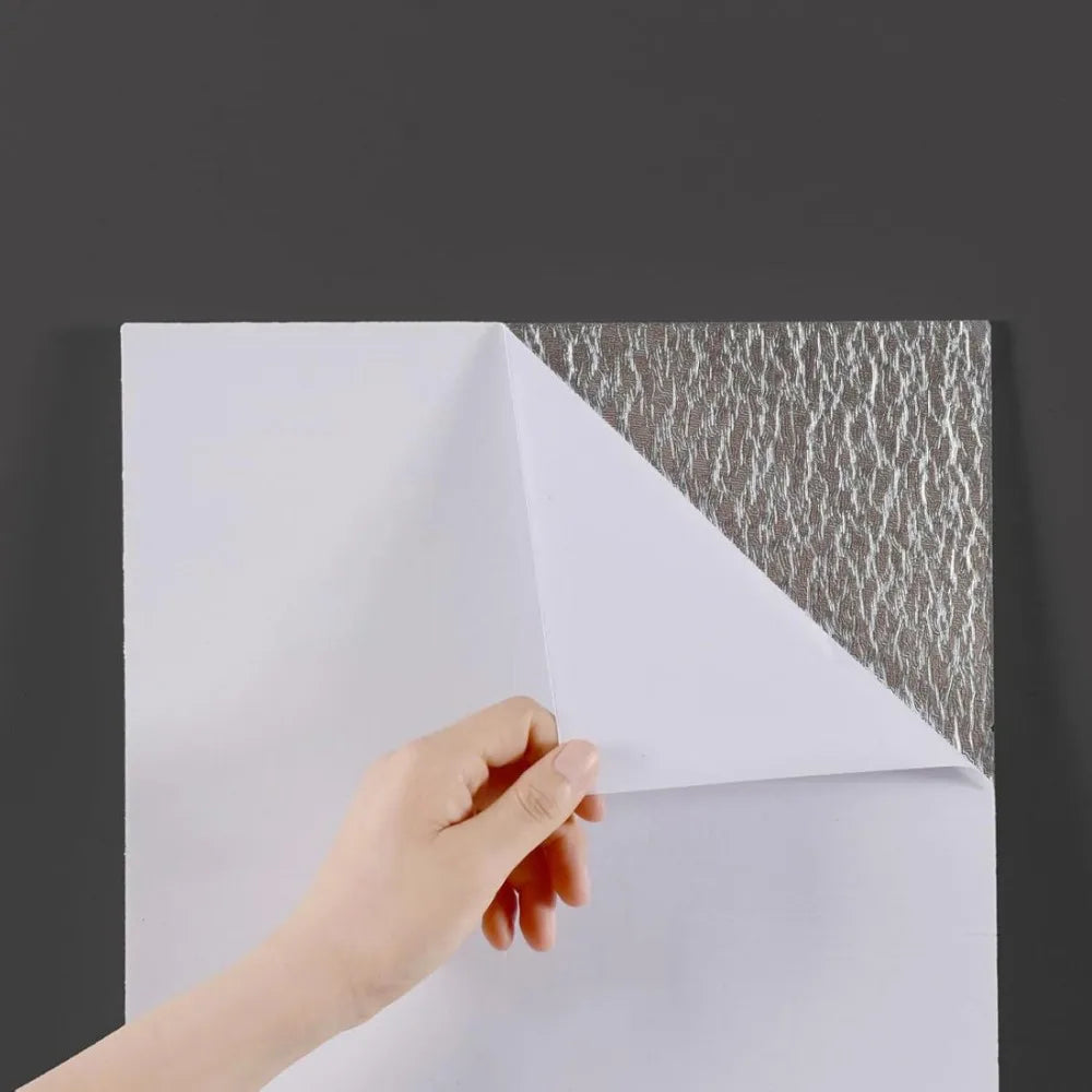 Marble-Pattern PVC Wall Stickers – Self-Adhesive Waterproof Decor for Kitchens & Bathrooms, 12 Pieces