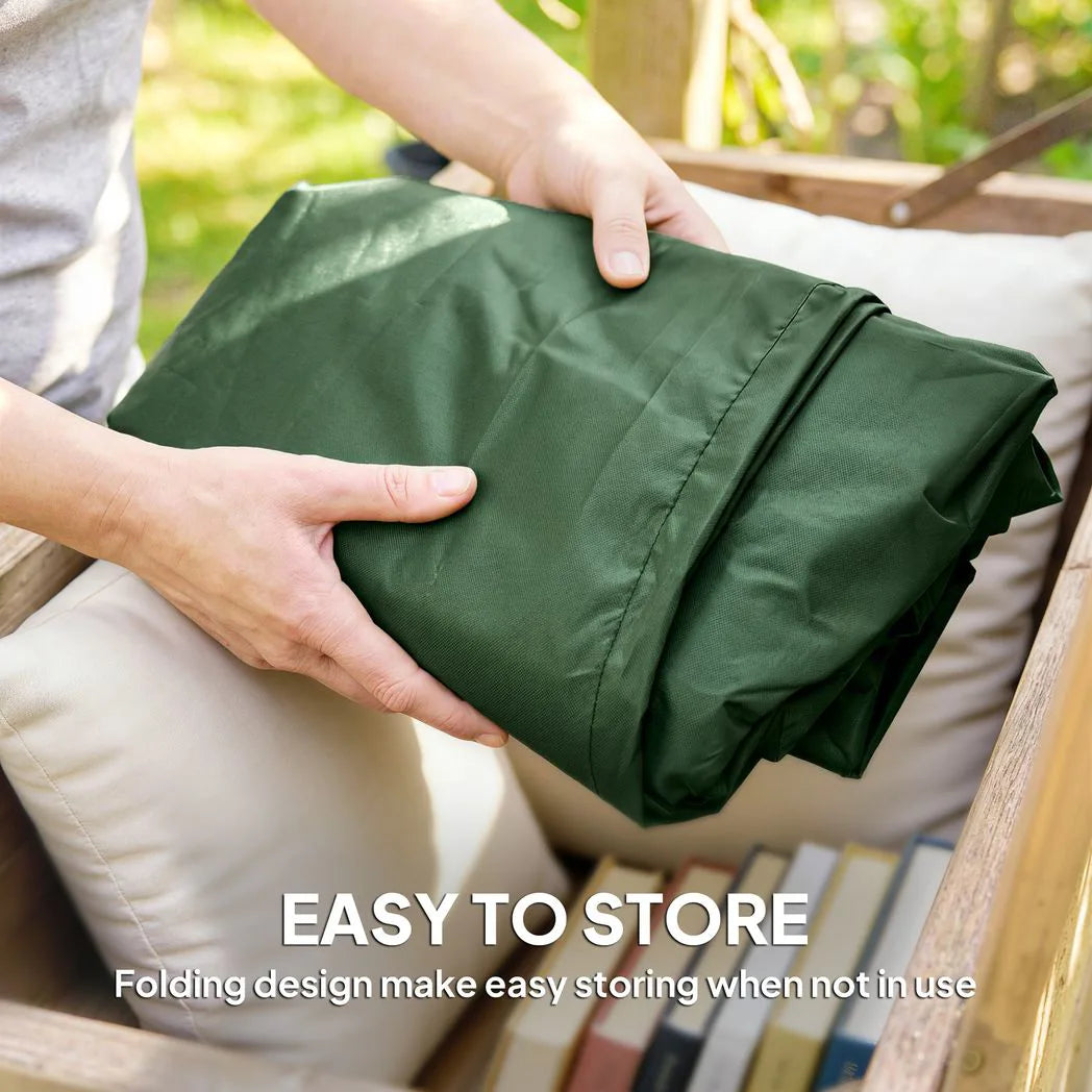 Outsunny Hanging Egg Chair Cover – Waterproof Oxford Fabric Protective Cover with Zip, 196 x 230cm, Green