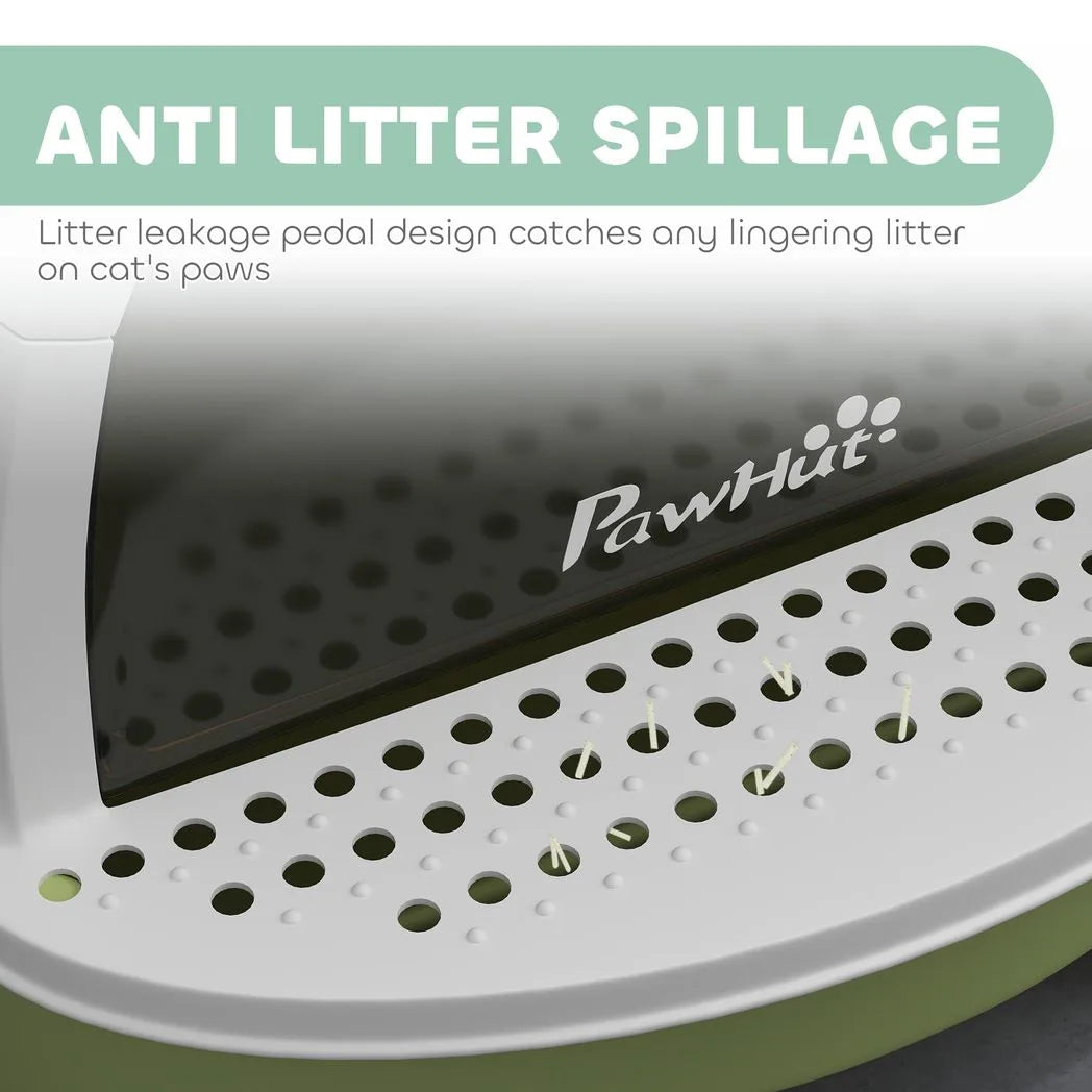 PawHut Enclosed Cat Litter Box with Pull-Out Drawer, Scoop and Deodorising Bags – Portable Privacy Tray
