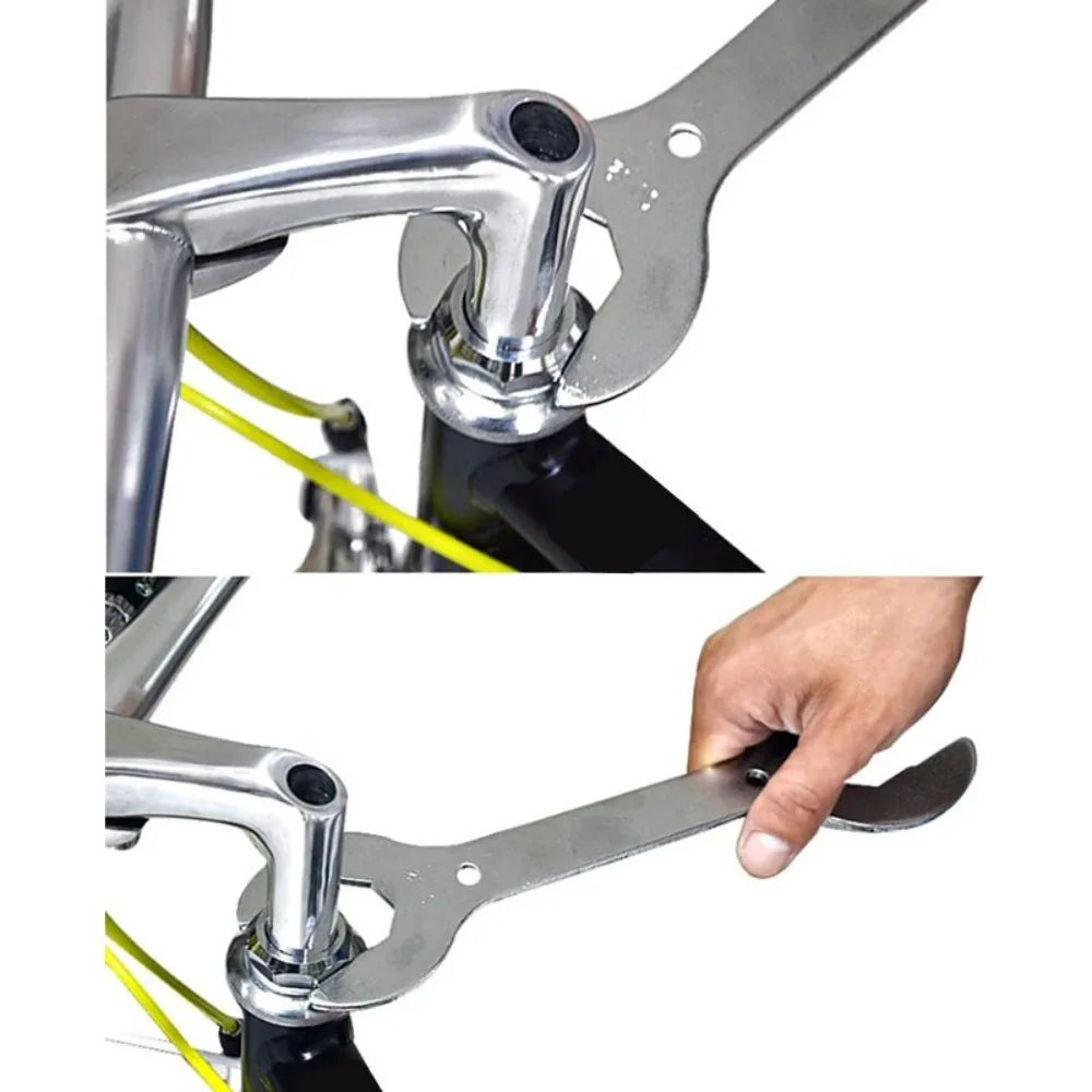 Ultra-Thin Double Open-End Hub Cone Wrench, 30/32/36/40mm – Slim Bicycle Hub and Pedal Spanner, Silver