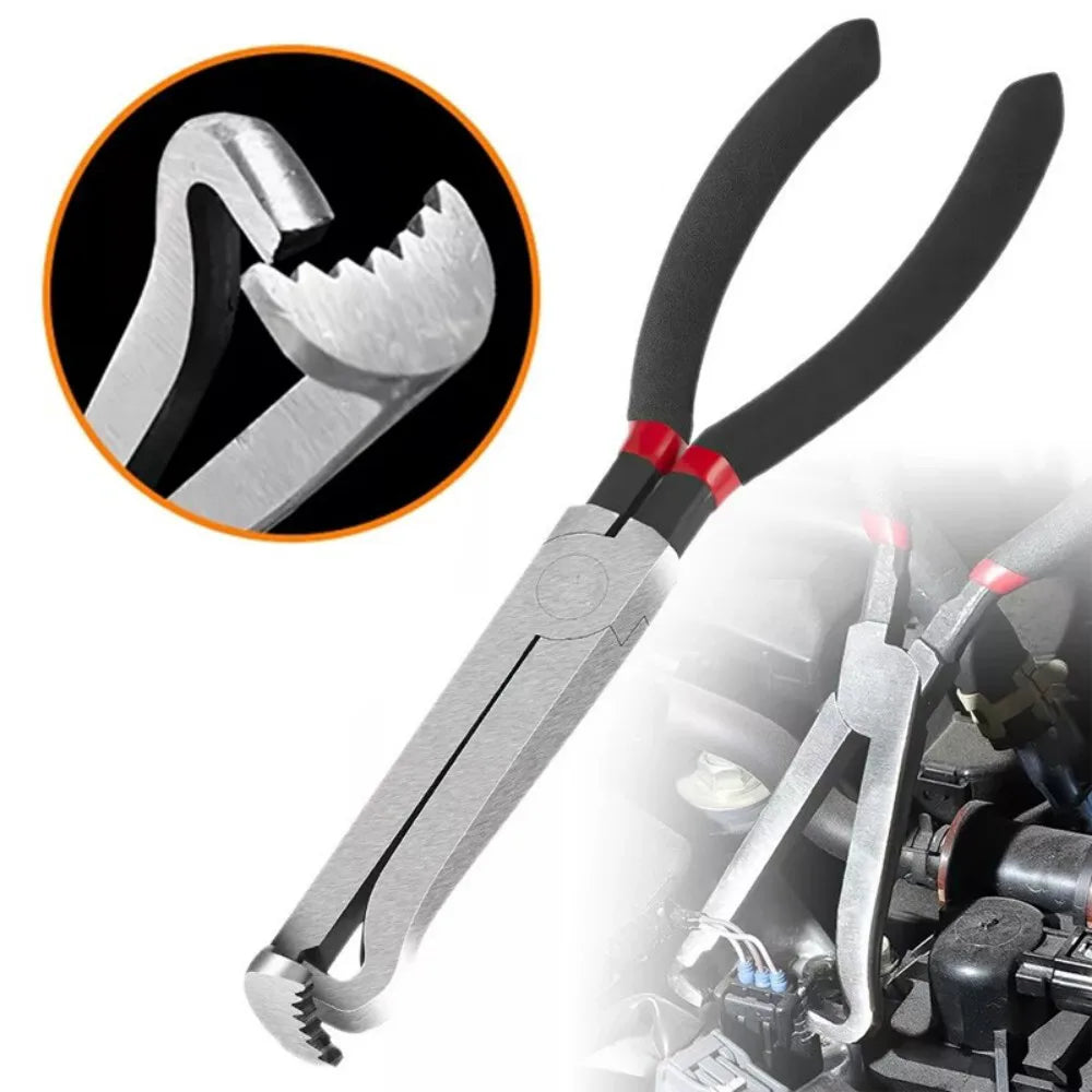 3 Piece Electrical Connector Disconnect Pliers Set – 60° Curved Metal Plug Removal Tools for Cars